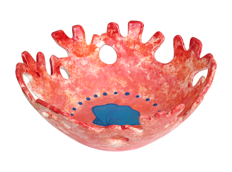 Coral Bowl Freestyle Ceramics & Tufting